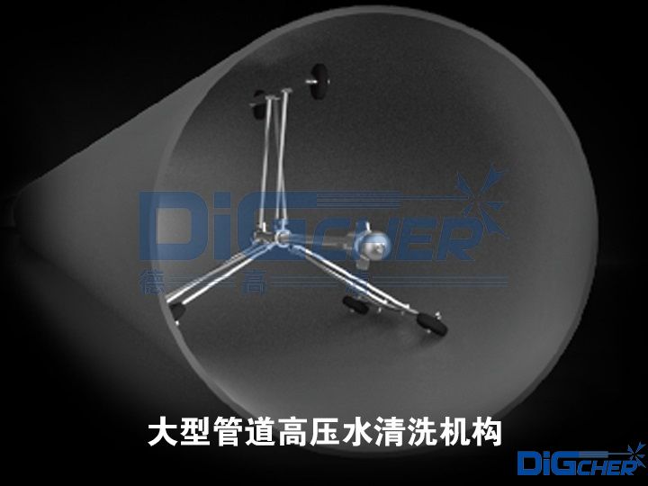 大型管道(dào)高壓水清洗機構