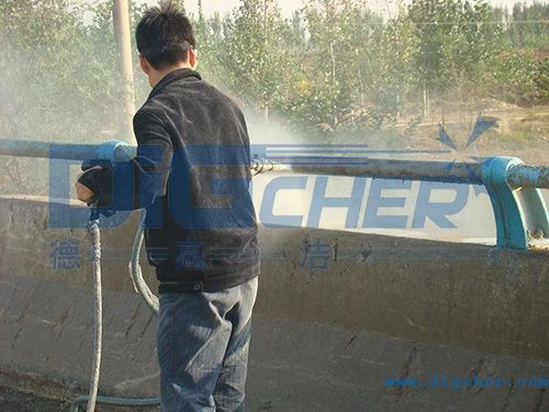 高壓水（shuǐ）射流噴砂除鏽作業