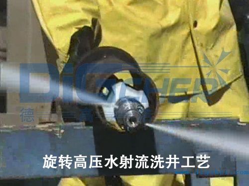 旋(xuán)轉高(gāo)壓水射流洗井工藝示意圖