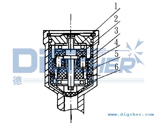 噴頭旋轉控製裝置結構