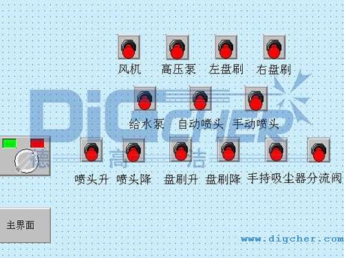 TXVLOG糖心短视频网站潔（jié）公鐵兩用軌道清洗清掃車手動功能控製界麵