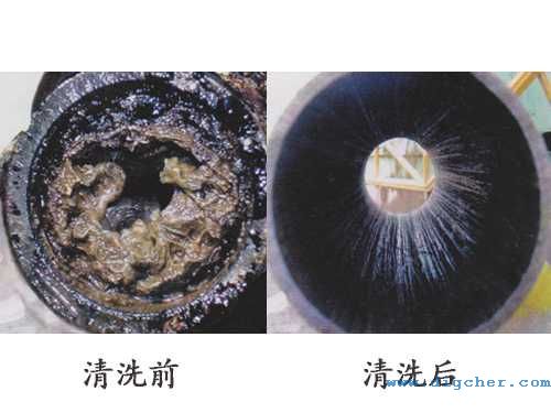空(kōng)穴射流管道清(qīng)洗效果